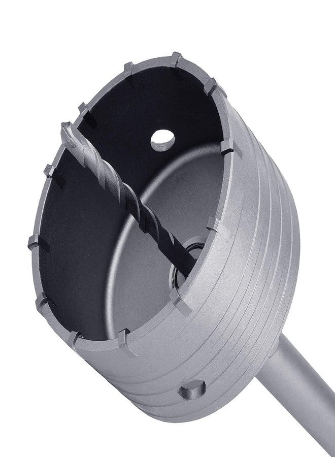 UPTODATETOOLS 100mm 4 inch Concrete Hole Saw with 300mm SDS Plus Shank Connecting Rod,Tungsten Carbide Teeth Cement Hole Saw for Cement Brick Concrete Stone Wall 100mm - Image 3
